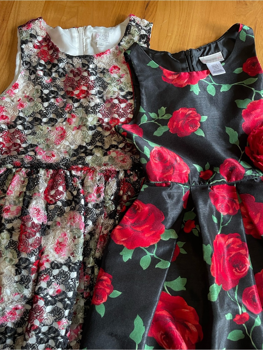 Girls size 8 Sweet Heart Rose Satin Party Dress & Est 1989 Place Dress